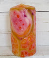 Groovy pillar candle