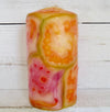 Groovy pillar candle