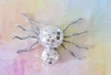 Disco ball spider decor