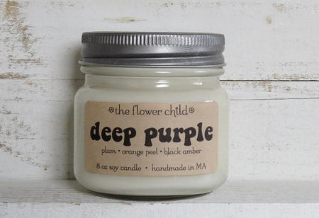 Deep purple candle