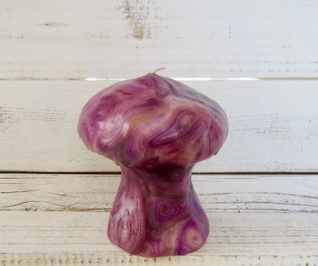 Groovy mushroom candle