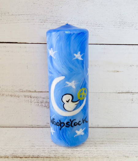 Woodstock hippie candle