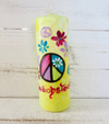 Woodstock hippie candle