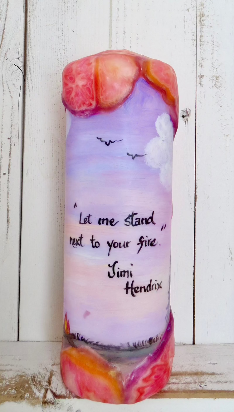 Jimi Hendrix lyric candle