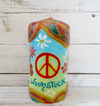 Groovy woodstock candle