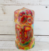 Groovy woodstock candle