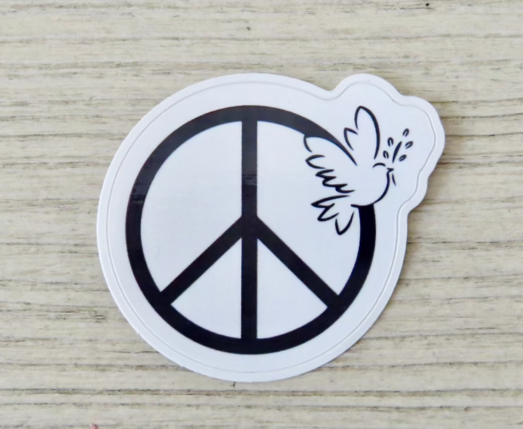Peace sign sticker