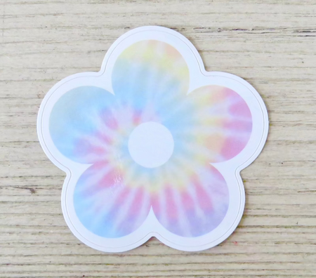 Tie dye daisy sticker