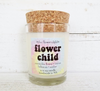 Flower child candle with gemstone