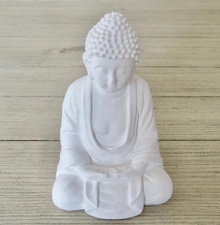 White buddha figurine