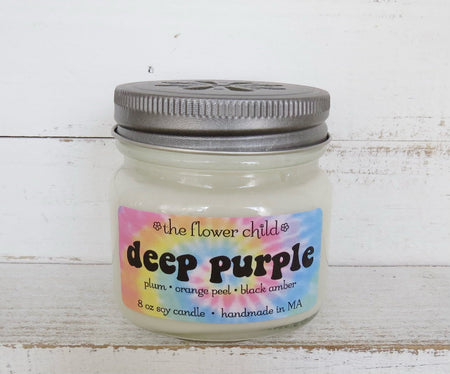 Deep purple candle