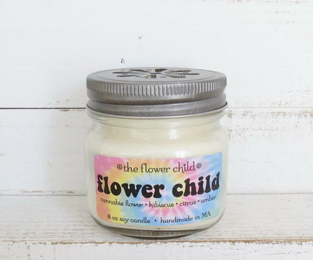Flower child candle
