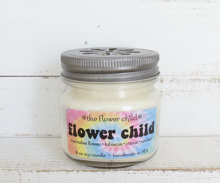 Flower child candle