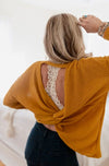 Open back knit top