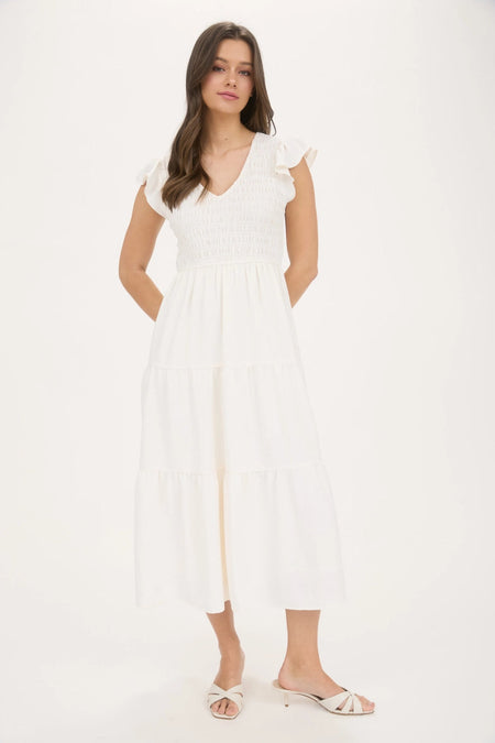 White boho maxi dress