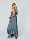 Slate blue maxi dress