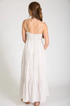 Striped tiered maxi dress