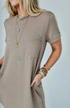 Beige t-shirt dress