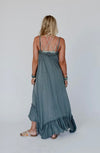 Slate blue maxi dress