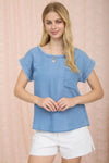 Denim 60s flashback top