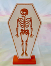 Skeleton coffin decor