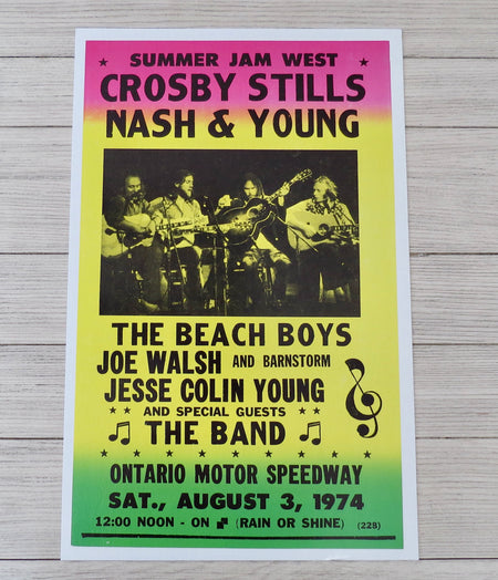 crosby stills nash and young concert poster