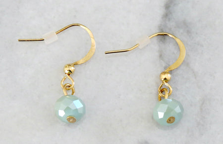 aqua beaded earrings
