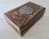 carved wooden box