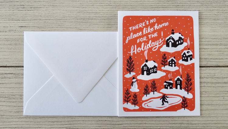 home for the holidays card