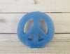 Blue peace sign candle