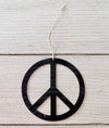 Peace sign vinyl ornament