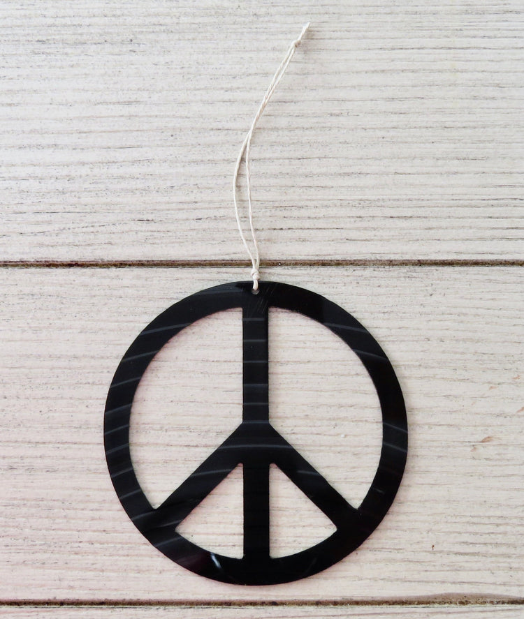 peace sign vinyl ornament