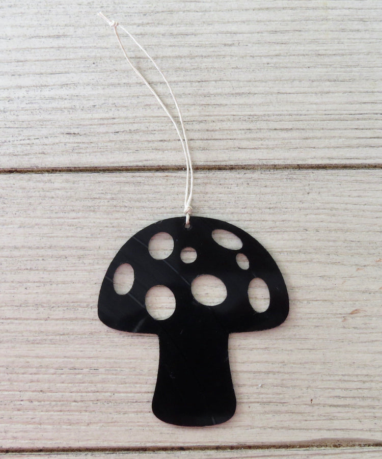 mushroom vinyl ornament