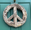 driftwood peace sign