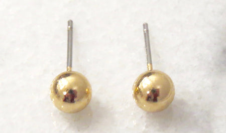 gold ball earrings