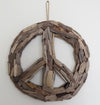 driftwood peace sign