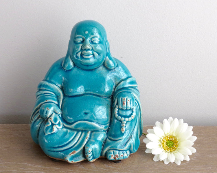 turquoise happy buddha