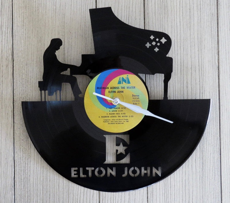 Elton John record clock