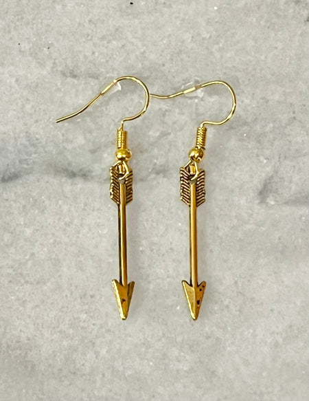 gold arrow earrings