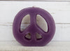 Purple peace sign candle